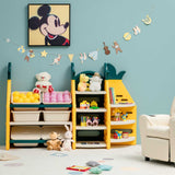 Kids Toy Storage: 3-in-1 Organiser & Bookshelf Corner Rack