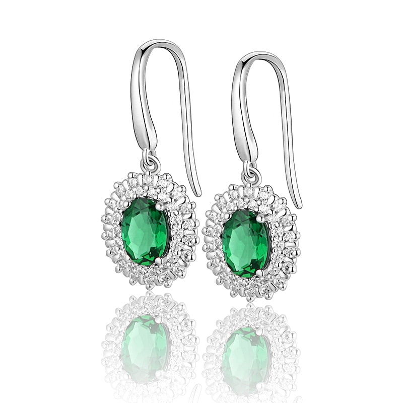 Emerald Moissanite Drop Earrings – Stunning Jewelry