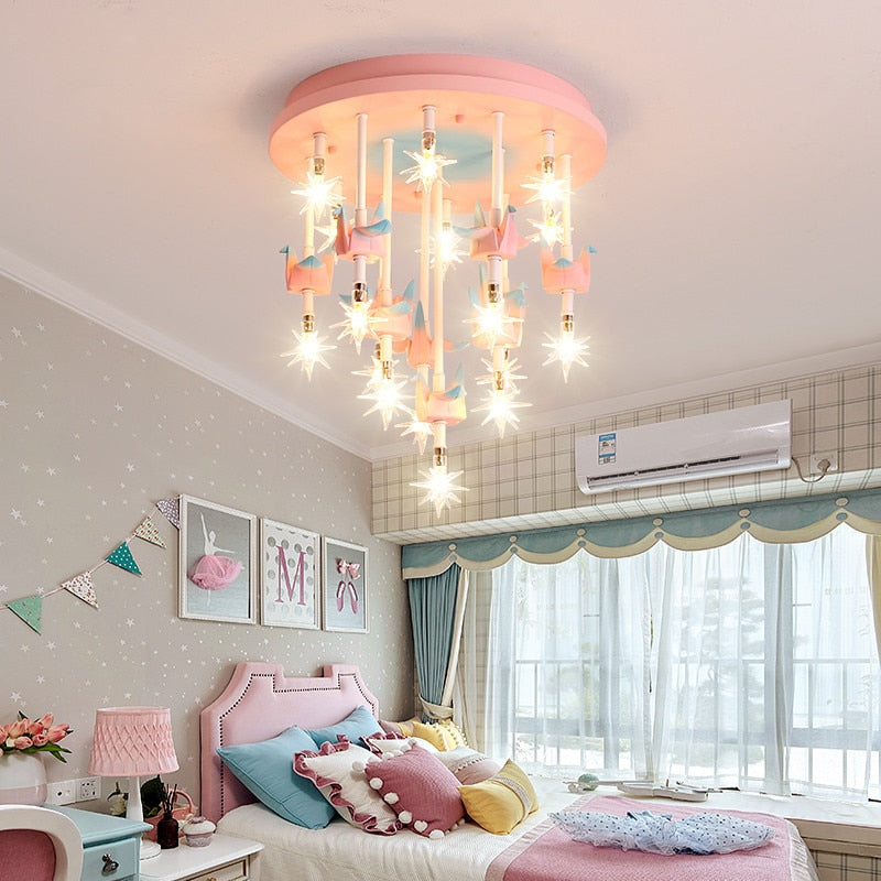 Girls Merry Go Roond Horses Ceiling Light | Kids Room Decor Lights