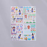 Stickers 4 Sheets/Set Cute Diary DIY Planner Kawaii Cute rabbit Sticky Scrapbooking for Girls Decorative stickers for kids