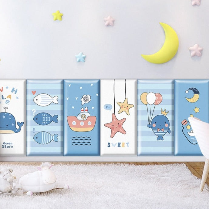 Ocean Creatures Kids Wall Padded Safety Cushions