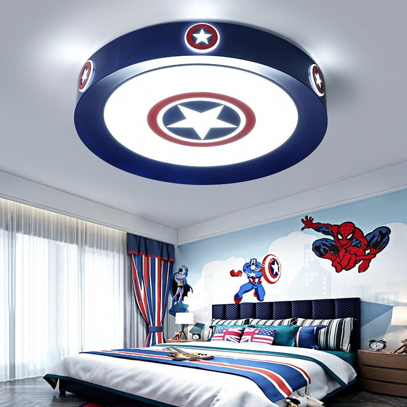 Kids Superman / Captain America Ceiling Light | Kids Room Decor Lights