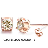 Rose Gold Moissanite Diamond Earring – Fashion Jewelry