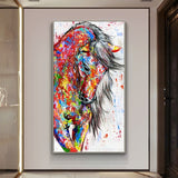 Abstract Horses Canvas Wall Art