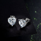 Boucle d'oreille en diamant moissanite cœur : exquise et élégante