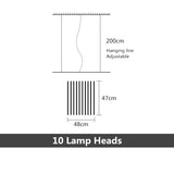 Nordic LED Chandelier - BlackWhite Pendant Office Lighting