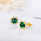 Emerald Moissanite Gemstone Earrings: Exquisite