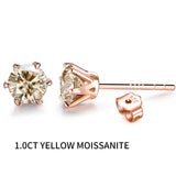 Colored Moissanite Stud Earring: Dazzling and Unique