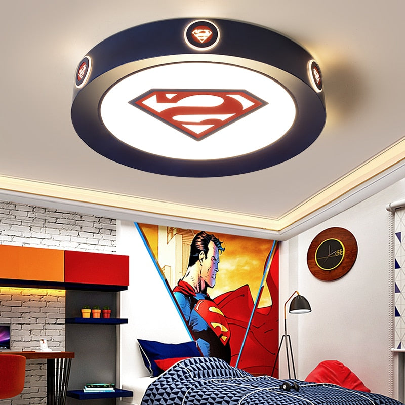 Superman / Captain America Deckenleuchte für Kinder | Kinderzimmer-Deko-Lichter