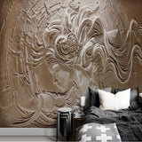 Relief Beauty Wallpaper for Home Wall Decor