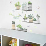 Garden plant bonsai flower wall stickers | Plants Wall Decal | Tree Wall Decal