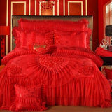 Oriental lace wedding luxury royal Bedding set