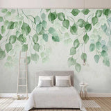 Whispering Foliage: Green Leaves Wallpaper