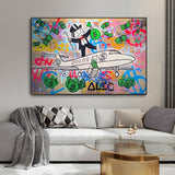 Alec Monopoly Private Jet Canvas Print