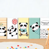 Playful Jungle Pandas Kids Wall Padded Safety Cushions