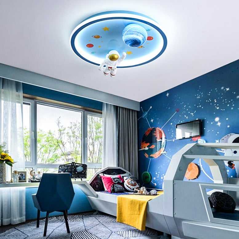 Astronaut Ceiling Light | Kids Room Astronaut Galaxy Ceiling Light