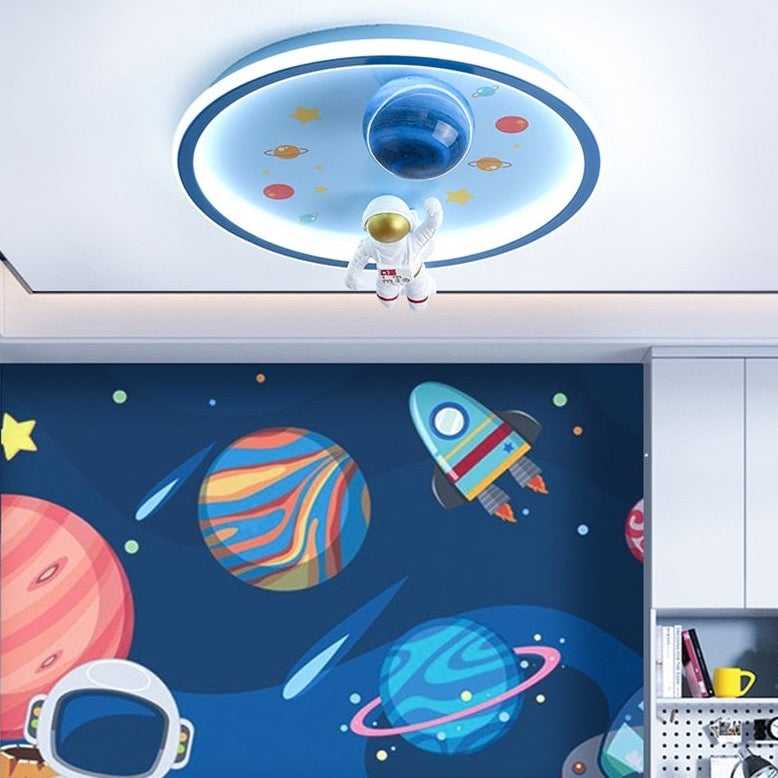 Astronaut Ceiling Light | Kids Room Astronaut Galaxy Ceiling Light