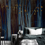 Retro Forest Wallpaper Mural - Transform Your Space