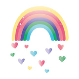 Stickers Muraux Coeur d'Amour Arc-en-Ciel pour Chambre de Bébé
