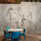 Minimalist Serenity Tree Mural Wallpaper