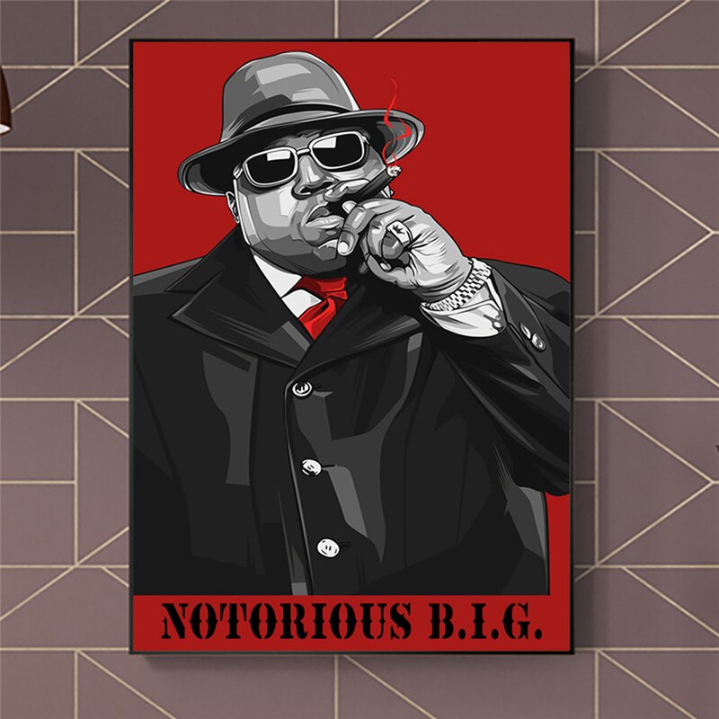 Biggie Smalls Rapper Canvas Wall Art - The Notorious B.I.G.