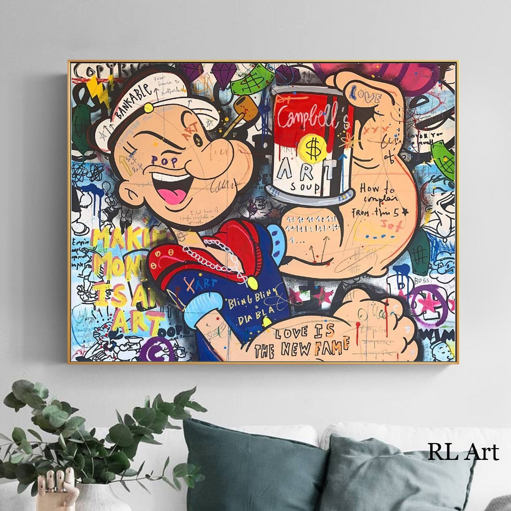 Disney Popeye Picture Canvas Wall Art