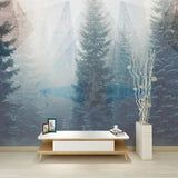 Foggy Forest Natural Scenery Wallpaper for Home Wall Decor