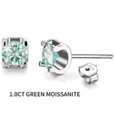 Grüner Moissanit-Diamant-Ohrring – Funkeln und Glanz