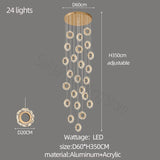 Rings LED Light Staircase Chandelier – Style Your Staircase