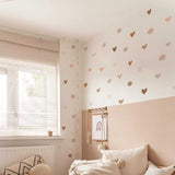 Boho Hearts Polka Dots Nursery Wall Decals