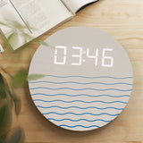 New Chinese living room clock simple and fashionable household electronic clock modern creative digital wall decoration clock
