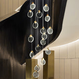 Crystal Rings Staircase Chandelier: Premium Lighting
