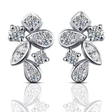Boucles d'oreilles en argent sterling avec diamants : style exquis