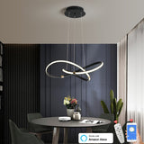 Modern Chrome Plated Gold LED Chandelier for Dining and Living Room