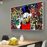Disney Cartoon Scrooge Mcduck Canvas Wall Art