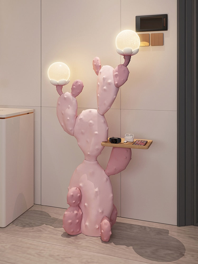 Large Cactus Floor Lamp Statue