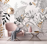 Tropical Rainforest Plants Wallpaper for Home Wall Decor