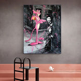 Charlie Chaplin Pink Panther Poster - Classic Comedy Icon