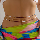 Bohemian Seed Bead Multi-layered Belly Chain - Summer Body Jewelry