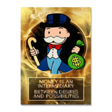 Alex Monopoly Money Man Rich Man - Monopoly Art Prints