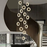Rings LED Light Staircase Chandelier Light Your Staircase
