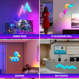 LED smart WIFI triangle wall light RGB indoor atmosphere light APP music synchronization game room TV bedroom decoration