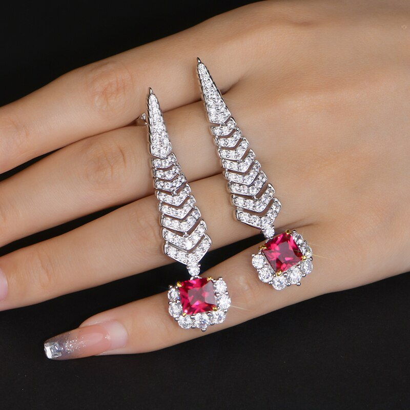 Octagon Cut Ruby Earring – Exquisite Ruby Earrings