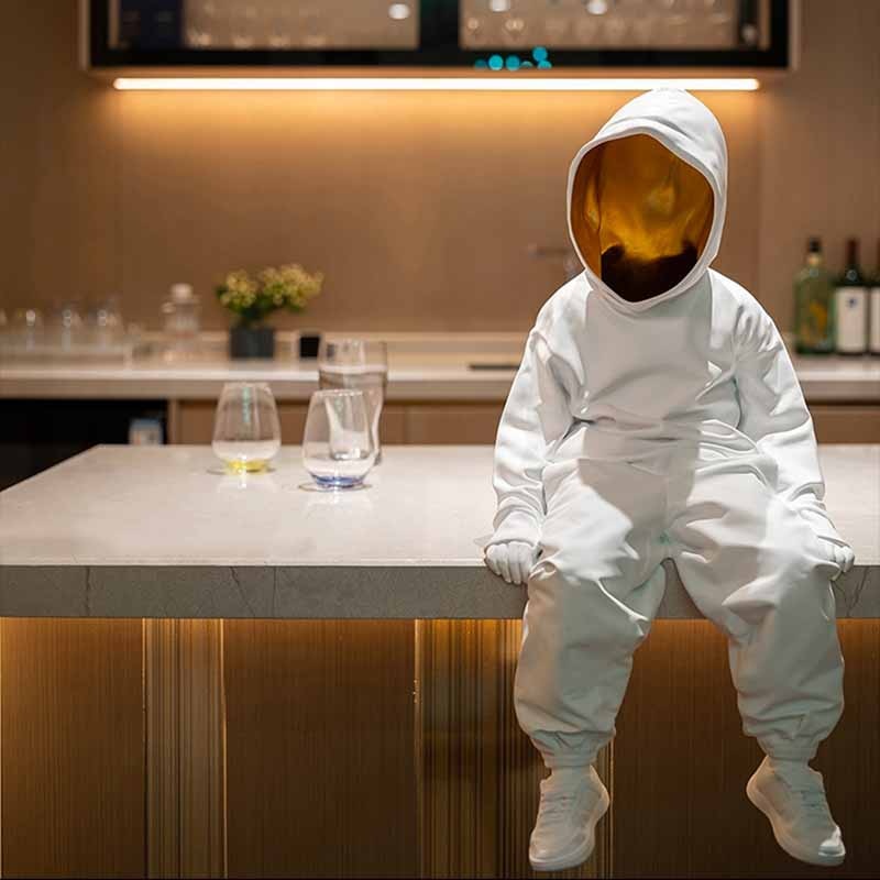 Astronaut Direct from Space in Kitchen Statue
