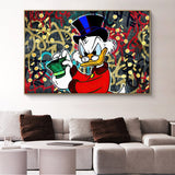 Disney Cartoon Scrooge Mcduck Canvas Wall Art