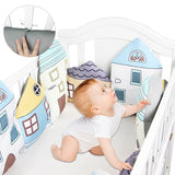 Plüsch-Babybett-Stoßstangenhaus-Thema | Baby-Bettwäsche-Set-Zubehör | Nestchen für Babybetten