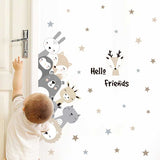 Animals and Stars Wall Decal for Kids | Kids Room Wall Sticker