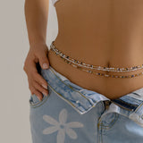 Chaînes de ceinture de ventre en perles de taille bohémienne pour femmes - 3 pièces