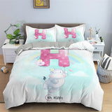 Alphabet Bedding Set - Letter H for Hippo - Kids Bedding