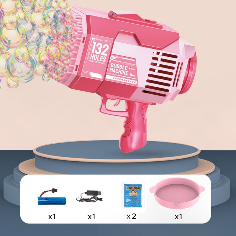Bubble Gun Kids Toys Rocket Soap Bubbles Machine